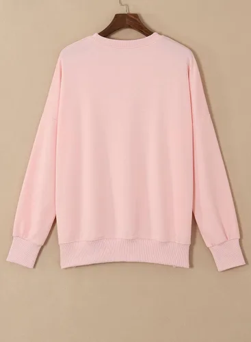 Vista 100 de SHEWIN Sudadera casual de manga larga con cuello redondo para mujer, ligera, holgada