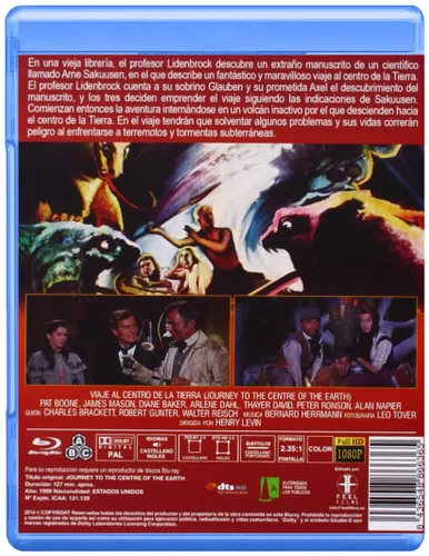 Vista 2 de Journey to the Center of the Earth (1959) Blu-Ray, Reg.ABC Import - Spain