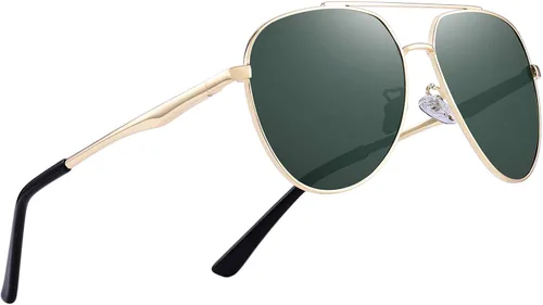 Vista 6 de Gafas de sol polarizadas para hombre de OLIEYE con marco de metal y lentes HD