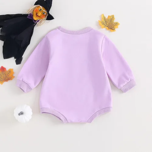 Vista 8 de Ropa de Halloween para bebé niña, sudadera con estampado de calabaza, mameluco de burbujas, lindo traje de Acción de Gracias de otoño