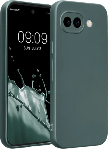 Vista 201 de kwmobile Funda compatible con Google Pixel 9 - Funda protectora delgada de TPU para teléfono - Acabado mate suave - Piedra antigua