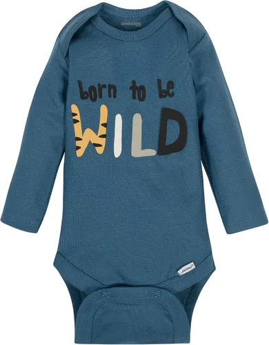 Vista 3 de Onesies Brand Paquete de 6 mamelucos unisex de manga larga para bebé