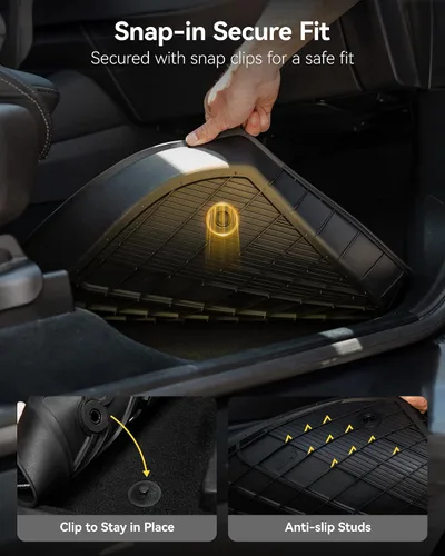 Vista 8 de 3W Alfombrillas para Hyundai Ioniq 5 2022-2024 (solo para consola inamovible), tapetes de TPE para todo tipo de clima, ajuste personalizado