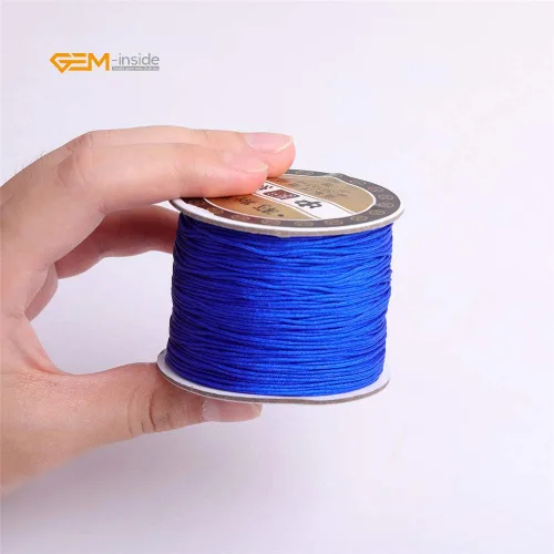 Vista 3 de GEM-Inside 0.8mm120 Meters Nylon Handcraft Braid Rattail Cord Hilo de nudo chino para hacer pulseras de bricolaje