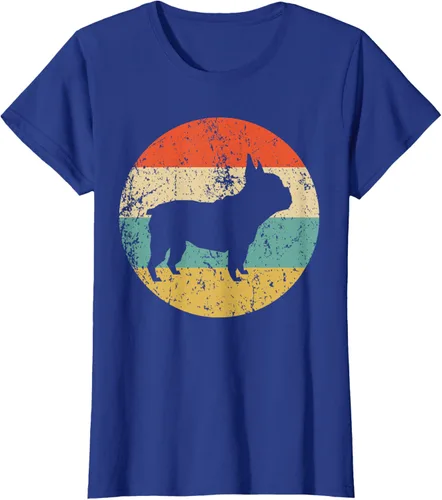 Vista 58 de Camiseta de perro retro de Bulldog Francés Negro