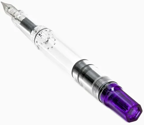 Vista 4 de TWSBI Pluma estilográfica ECO Transparente Púrpura Punta B