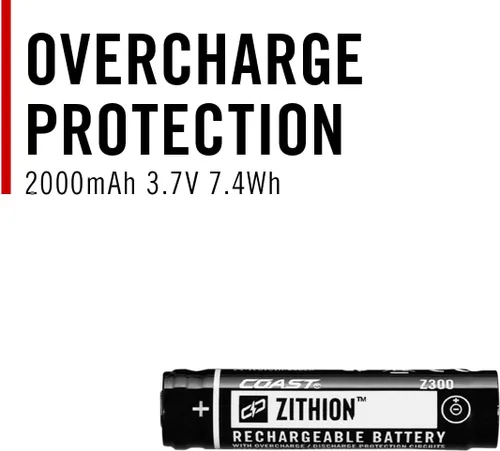 Vista 3 de Coast Z300 Lithium-Ion Rechargeable Battery with Battery Charge Indicator and Overcharge Protection, USB-C ***ONLY Compatible XT10R and HP2R