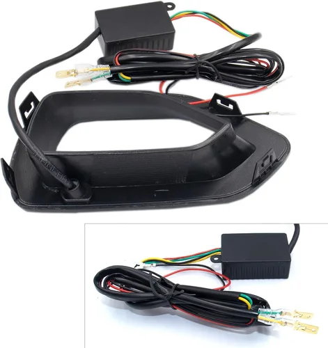 Vista 7 de Luces de parrilla de repuesto para la parrilla SRT Scat Pack LED de humo luces de nariz de cerdo para Dodge Charger 2015-2022