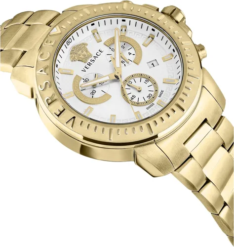Vista 3 de Versace VE2E00521 - Reloj de pulsera crono de oro para hombre 1772in plateado Nuevo Chrono