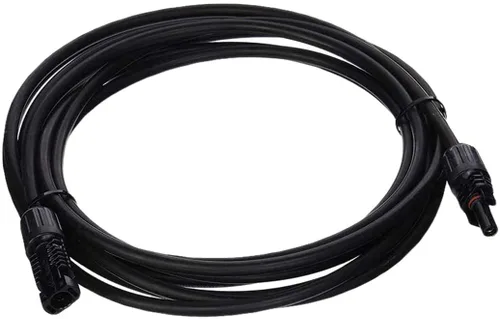 Vista 11 de Renogy Cable de extensión de panel solar con adaptador de cable impermeable de conector hembra y macho, 1.5 pies 12AWG, 1 pieza, negro