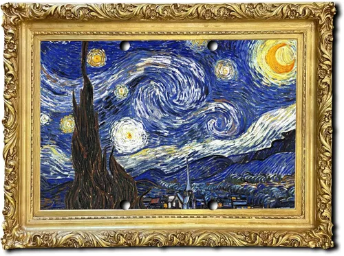 Vista 13 de Cubierta eléctrica acrílica decorativa de pintura de noche estrellada - Doble salida
