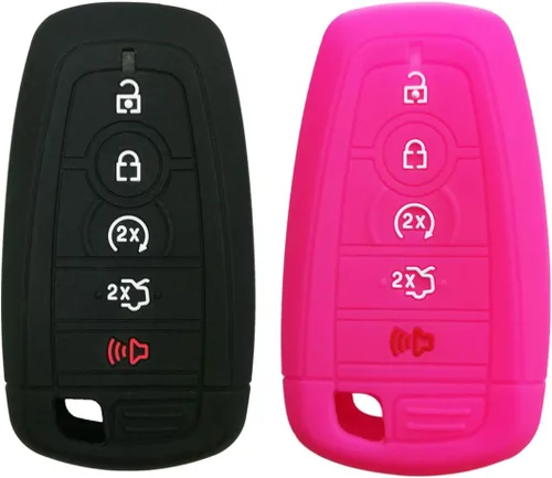Vista 6 de 2 piezas Coolbestda Funda protectora completa para llavero remoto para Ford Bronco Mustang Fusion Raptor F250 F350 F450 F550 Edge Explorer