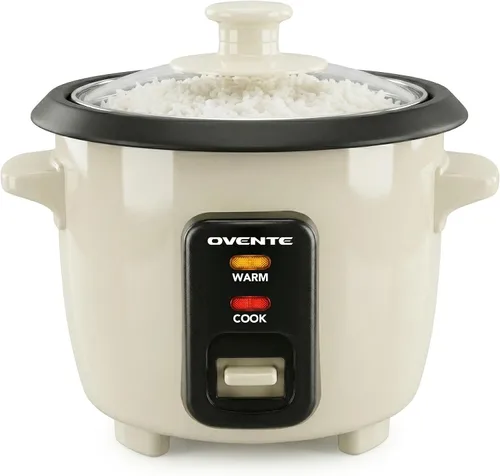 Vista 10 de OVENTE - Olla arrocera eléctrica y vaporizador de alimentos – Capacidad de arroz de 5 tazas, olla extraíble antiadherente, función de mantener