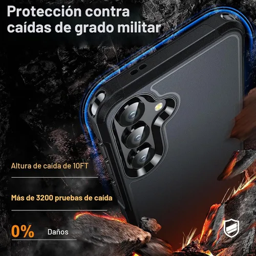 Vista 3 de Oterkin Funda para Galaxy S24, [Protección de Grado Militar de 10 Pies] Funda para Galaxy S24 [A Prueba de Golpes][Resistente a Caídas de Uso