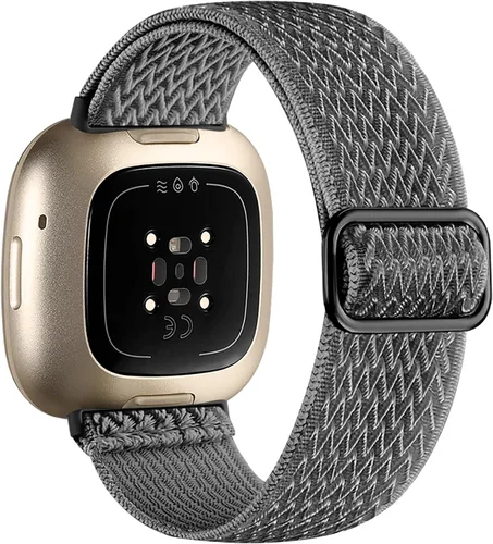 Vista 12 de Maledan Banda de Repuesto para Correas Fitbit Sense Hombres Mujeres, Correa de Reloj Elástica de Nylon Transpirable Suave para Versa 3/Versa 4