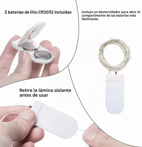 Vista 6 de Paquete de 16 Luces LED de Hadas Operadas con Batería Luces de Cadena de 10 Pies 30 LED Impermeables Luces Centelleantes Luces para Frascos Mason