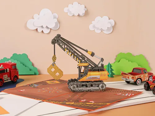 Vista 14 de Liif Tarjeta de cumpleaños emergente 3D para niño de 5 años, sobre incluido