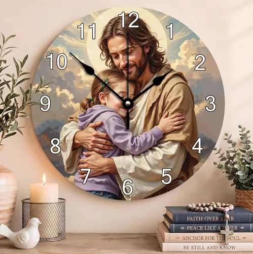 Vista 174 de Reloj con versículo bíblico con citas de Jesús, relojes de 0929Regalos Cristianos (2)