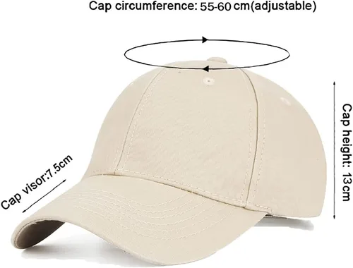 Vista 90 de Gorra de béisbol 100% algodón clásico deportivo casual gorra de golf Sunhat tamaño ajustable