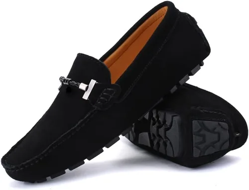 Vista 2 de DCZTELG Mocasines Penny para hombre, informales, sin cordones, cómodos, para conducir, barcos