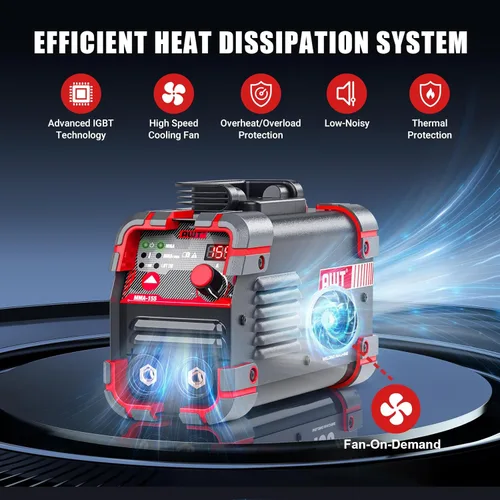 Vista 8 de AWT Soldador de palo 155Amp Mini soldador 2 en 1 Soldador ARC/elevación TIG máquina de soldadura 110/220V con VRD, pantalla digital IGBT Inverter