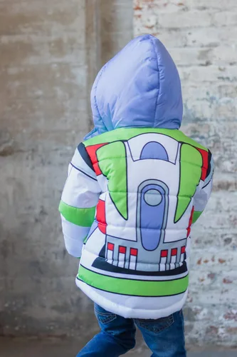 Vista 3 de Disney Pixar Toy Story Buzz Lightyear Zip Up Puffer Jacket Toddler to Little Kid