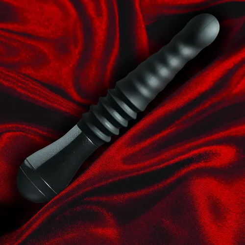 Vista 6 de Blush Temptasia Lazarus - Vibrador de empuje de 11.25 pulgadas, masajeador de silicona curvado para punto G y punto P, 3 velocidades SmartThrust