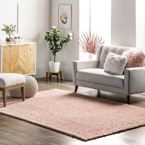 Vista 9 de nuLOOM Marlow - Tapete suave y lanudo lavable a máquina, 4 x 6 pulgadas, color blanco