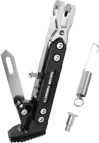 Vista 9 de Pata de cabra CNC ajustable para motocicleta, soporte de trípode universal de aluminio para motor/scooter, soporte lateral de pie modificado
