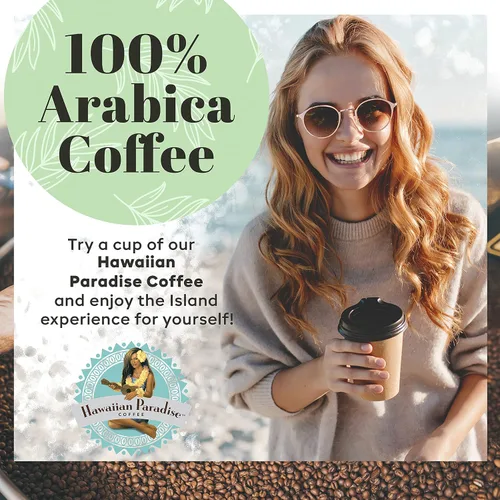 Vista 6 de Hawaiian Paradise Coffee Café molido de avellana – Premium rico sabor Bold Signature Brewed – 100% granos arábica