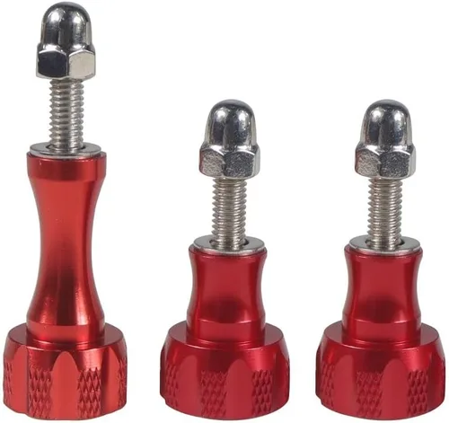 Vista 7 de Tornillos adaptadores de tuerca de perno de aluminio CNC de pulgar largo y corto, compatibles con GoPro Hero 8 7 6 5 4 Connector (negro)