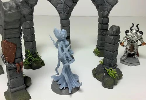 Vista 4 de Reina Araña - RPG - Calabozos y Dragones - DND - Pathfinder - Señor del Anillo - Figura miniatura (gris/sin pintar)
