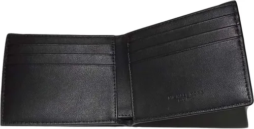 Vista 3 de Michael Kors Andy Slim - Cartera de piel para hombre, 6 bolsillos, color negro