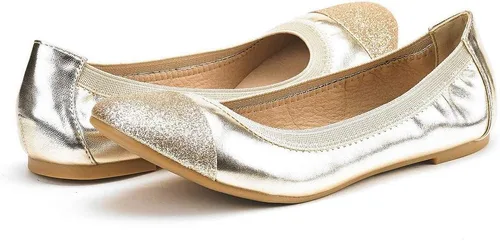 Vista 2 de DREAM PAIRS Zapatos planos para caminar de bailarina Sole-Flex para mujer