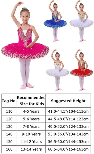 Vista 7 de AFAVOM Leotardos de ballet para niñas con tutú de platter profesional, falda de organdy dura cisne, lago pluma, ropa de baile