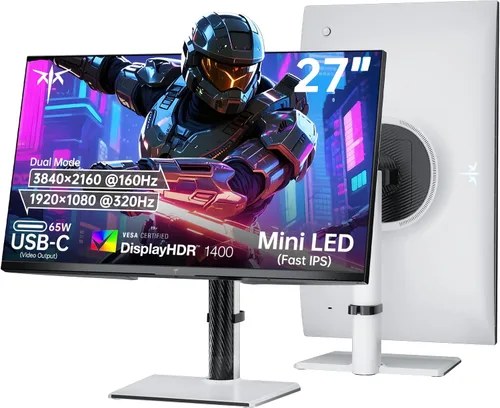 Vista 16 de KTC Monitor para juegos de 24 pulgadas 180Hz - Monitores de computadora 2K 1440P, monitor IPS rápido con HDR 400, sincronización adaptativa, hasta