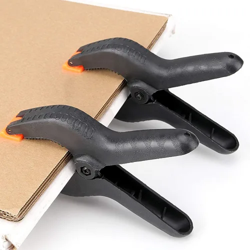 Vista 7 de ZOENHOU Juego de 20 abrazaderas de resorte de 4.5 pulgadas, clips de plástico de nailon resistente con almohadilla de mandíbula flexible y asas