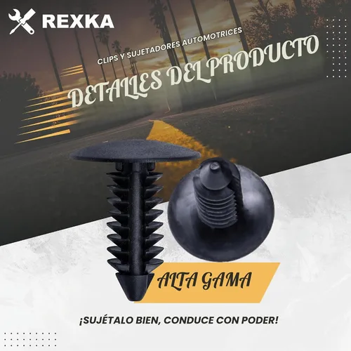 Vista 3 de Rexka 100 unids Fender Bumper Shield Fender Liner Push Pin Retener Clips 6030441 para Jeep Dodge Ram Chrysler 100PCS