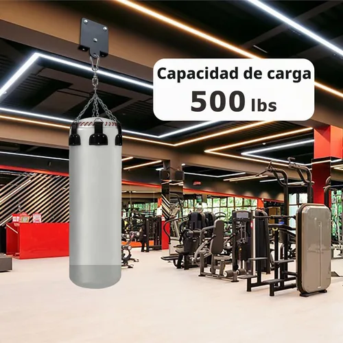 Vista 5 de Gancho de madera para saco de boxeo pesado, soporte para colgar bolsas de alta resistencia, rotación de 360°, gancho de vigas de madera para boxeo