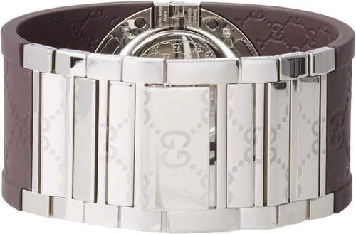 Vista 2 de GUCCI YA112421 112 Twirl Collection Reloj de pulsera de goma marrón para mujer, Marrón, Movimiento de cuarzo