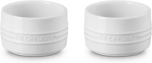 Vista 19 de Le Creuset - Ramequín redondo de cerámica de pared recta, 7 onzas, Oyster Ostra