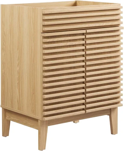 Vista 19 de Modway Render 23.5" tocador de baño en nogal (lavabo no incluido)