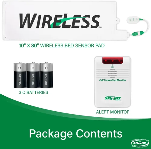 Vista 6 de Smart Caregiver - Sistema de alarma inalámbrico para cama – Almohadilla de alarma inalámbrica con detección de peso (10 x 30 pulgadas) con monitor