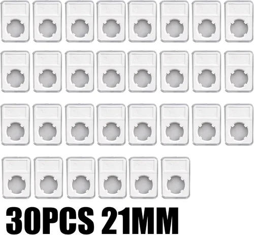 Vista 2 de 50PCS Moneda Losa Display Holder Almacenamiento 0.827 in para NGC PCGS Grado Colección Caja 0.827 in