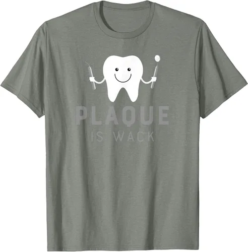Vista 76 de Plaque is Wack Funny Dental Hygienist T-Shirt Asphalt Grey