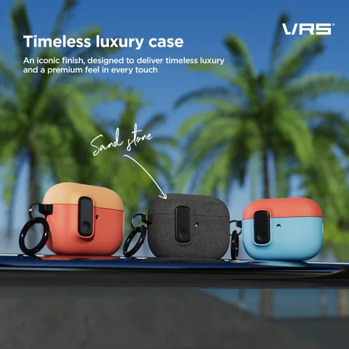 Vista 6 de VRS Design Modern Lock - Funda para Apple AirPods Pro de 3ª generación (2025), estilo protector elegante con seguridad de bloqueo compatible