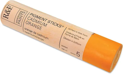 Vista 203 de R&F Handmade Paints - Pigmento profesional al óleo en barra, naranja lizarina, 6.4 fl oz