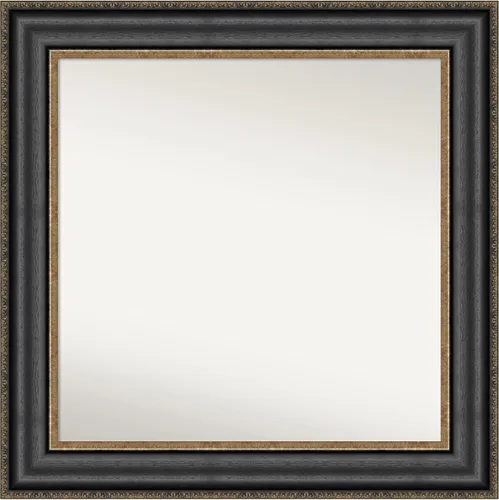 Vista 329 de Amanti Art Espejo personalizado, espejo de baño negro puente, espejo de pared o espejo de tocador de baño sobre el fregadero (26 x 26 pulgadas)