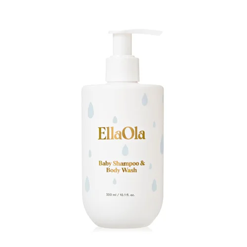 Vista 2 de ELLAOLA Champú y gel de baño para bebés sin lágrimas, orgánico, hipoalergénico para bebés y niños, hidrata y nutre mientras limpia suavemente