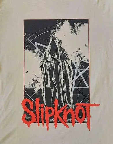 Vista 3 de Slipknot Sid Photo - Camiseta ajustada para hombre (estampado trasero), color arena